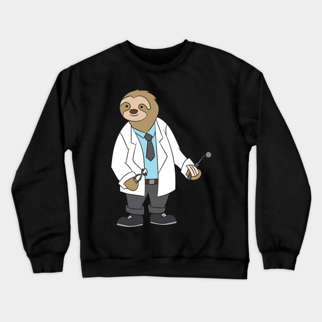 Dental Assistant Shirt | Sloth Doctor Gift Crewneck Sweatshirt by Gawkclothing